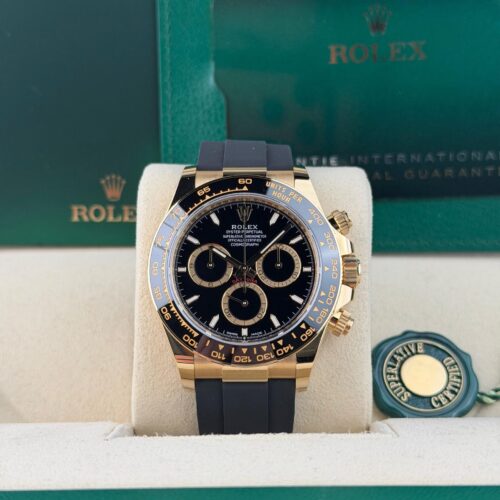 Rolex Daytona 40 Black/Black Index Oysterflex 2026 Unworn 126518LN