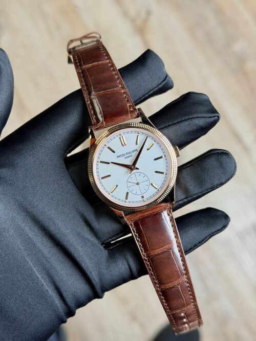 Patek Philippe Calatrava 39 Silvery White Index Dial Strap 2026 Unworn 6119R-001