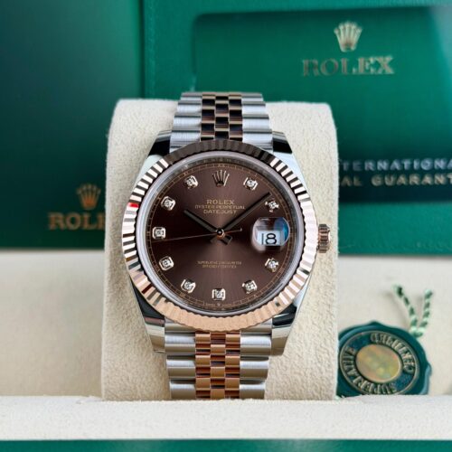 Rolex Datejust 41 Chocolate Diamond Fluted Jubilee 2026 Unworn 126331