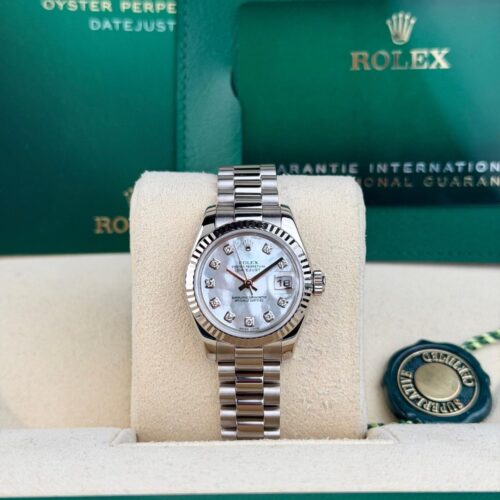 Rolex Datejust 26 MOP Pearl Diamond Fluted President Preowned 2022 179179