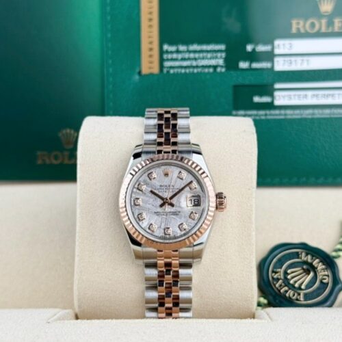 Rolex Datejust 26 Meteorite Diamond Fluted Jubilee Preowned 2011 179171