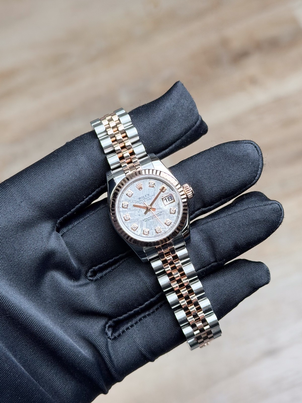 Rolex Datejust 26 Meteorite Diamond Fluted Jubilee Preowned 2011 179171