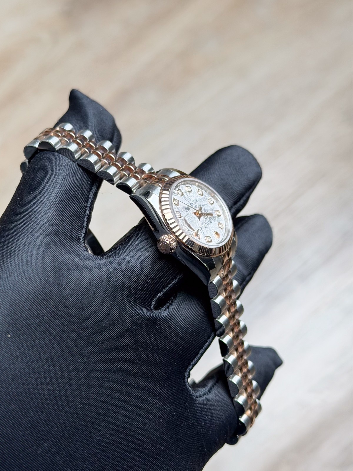Rolex Datejust 26 Meteorite Diamond Fluted Jubilee Preowned 2011 179171