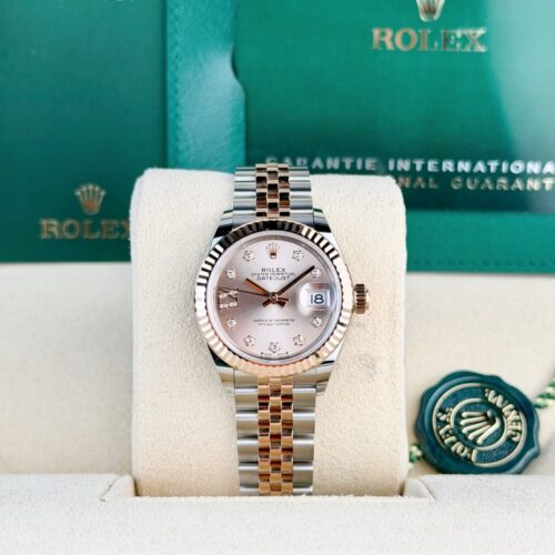 Rolex Datejust 28 Rose Star Diamond IX Fluted Jubilee 2026 Unworn 279171