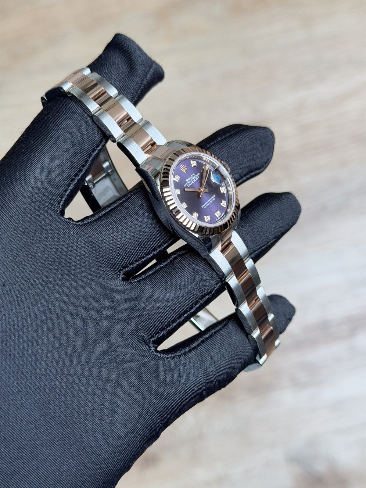 Rolex Datejust 28 Aubergine Purple Diamond Fluted Oyster 2026 Unworn 279171