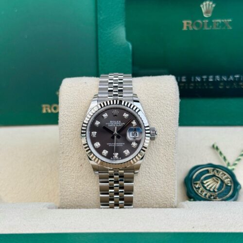 Rolex Datejust 28 Dark Grey Diamond Fluted Jubilee 2026 Unworn 279174
