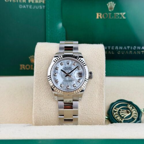 Rolex Datejust 28 MOP Pearl Diamond Fluted Oyster 2026 Unworn 279174