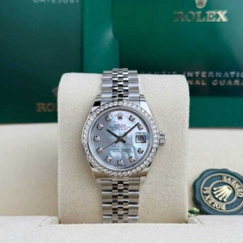 Rolex Datejust 28 MOP Pearl Diamond Jubilee 2025 Unworn 279384RBR