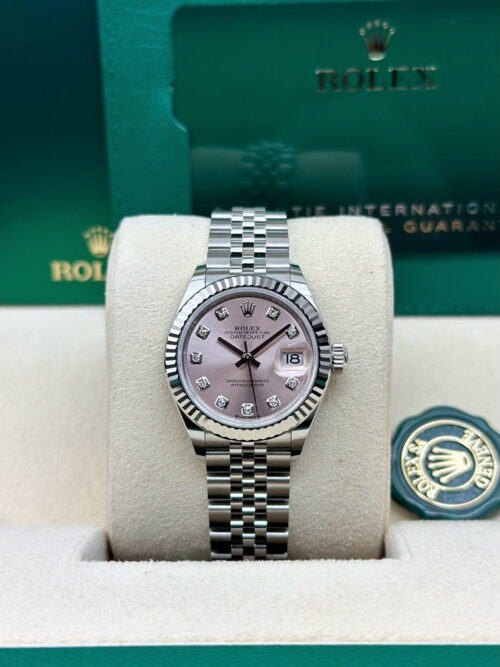 Rolex Datejust 28 Pink Diamond Fluted Jubilee 2026 Unworn 279174