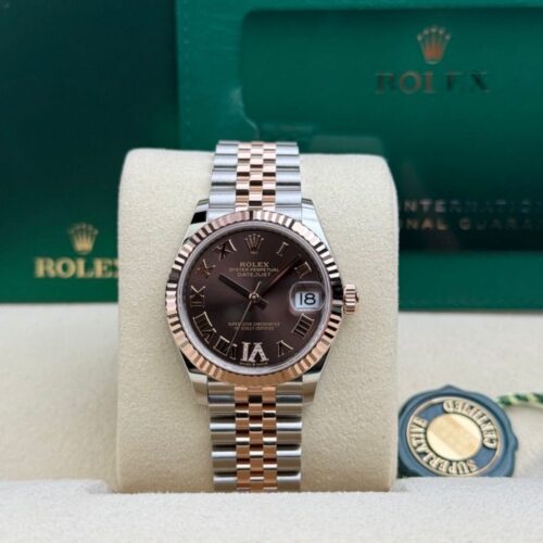 Rolex Datejust 31 Chocolate Roman VI Diamond Fluted Jubilee 2026 Unworn 278271