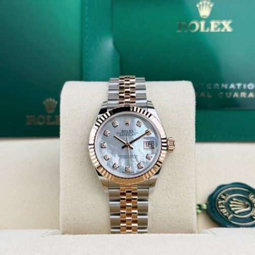 Rolex Datejust 28 MOP Pearl Diamond Fluted Jubilee 2026 Unworn 279171