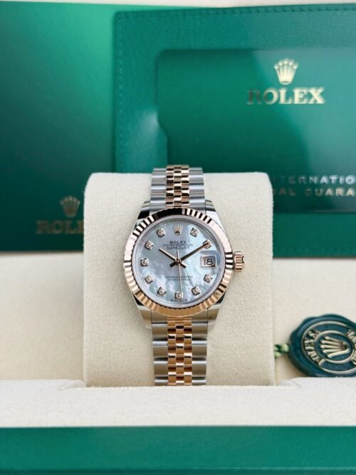 Rolex Datejust 28 MOP Pearl Diamond Fluted Jubilee 2026 Unworn 279171