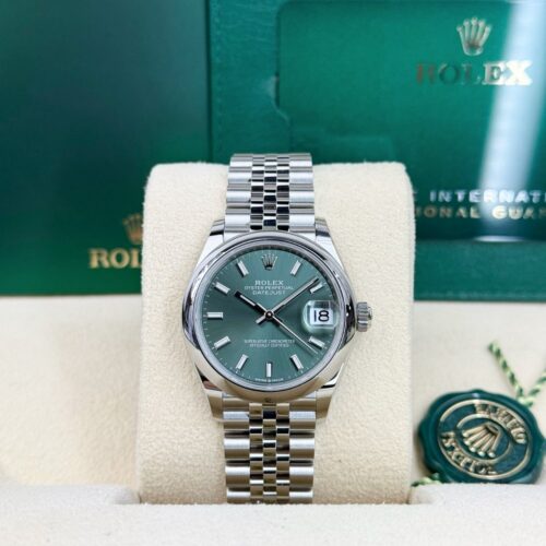 Rolex Datejust 31 Mint Green Index Smooth Jubilee 2026 Unworn 278240