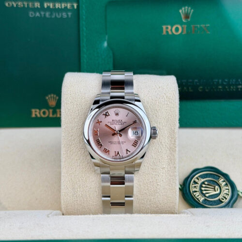Rolex Datejust 28 Pink Roman Smooth Oyster 2026 Unworn 279160