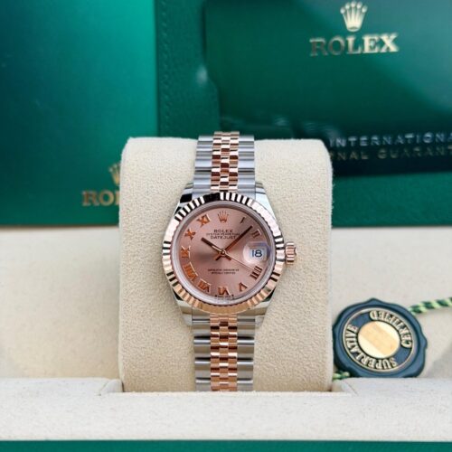 Rolex Datejust 28 Rose Roman Fluted Jubilee 2026 Unworn 279171
