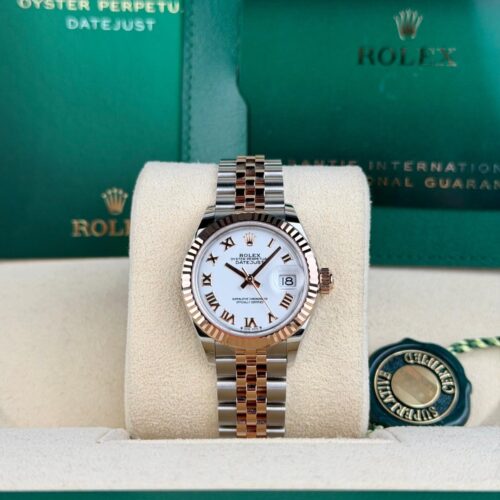 Rolex Datejust 28 White Roman Fluted Jubilee 2026 Unworn 279171