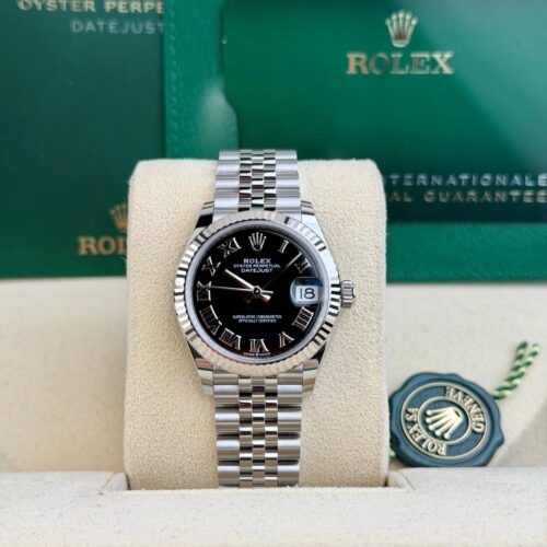 Rolex Datejust 31 Black Roman Fluted Jubilee 2026 Unworn 278274