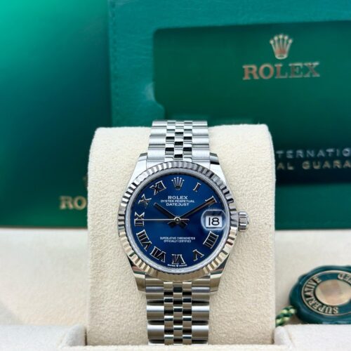 Rolex Datejust 31 Blue Roman Fluted Jubilee 2026 Unworn 278274