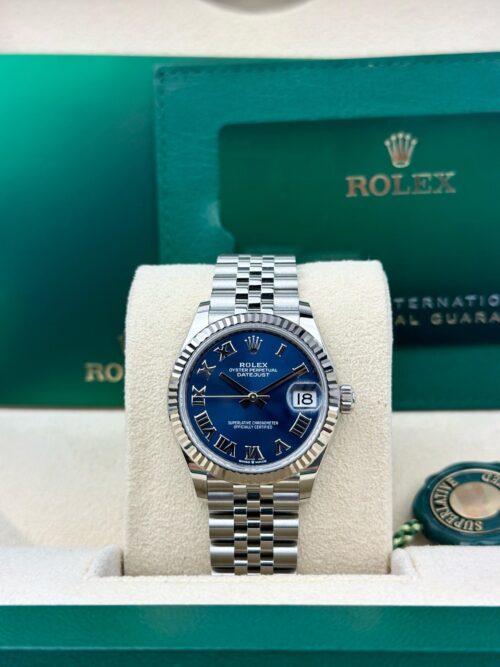 Rolex Datejust 31 Blue Roman Fluted Jubilee 2026 Unworn 278274