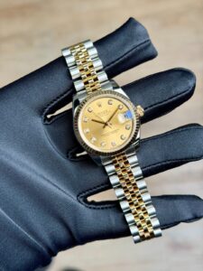 Rolex Datejust 31 Champagne Diamond Fluted Jubilee Preowned 2018 178273