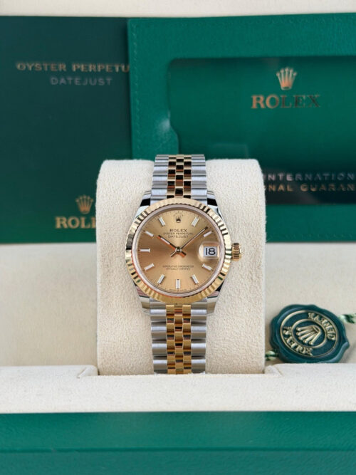 Rolex Datejust 31 Champagne Index Fluted Jubilee 2026 Unworn 278273