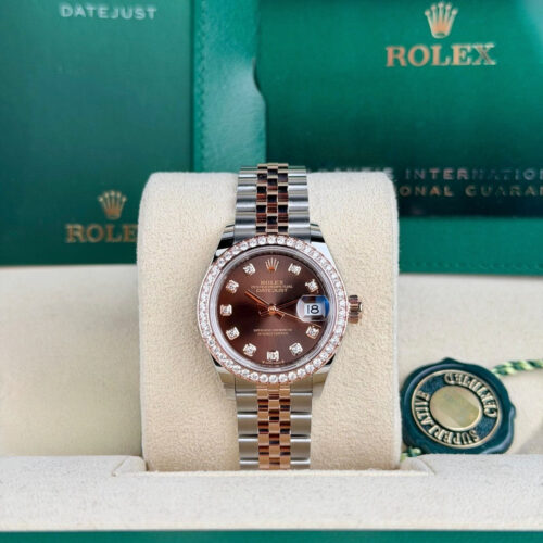 Rolex Datejust 28 Chocolate Diamond Bezel Jubilee 2026 Unworn 279381RBR