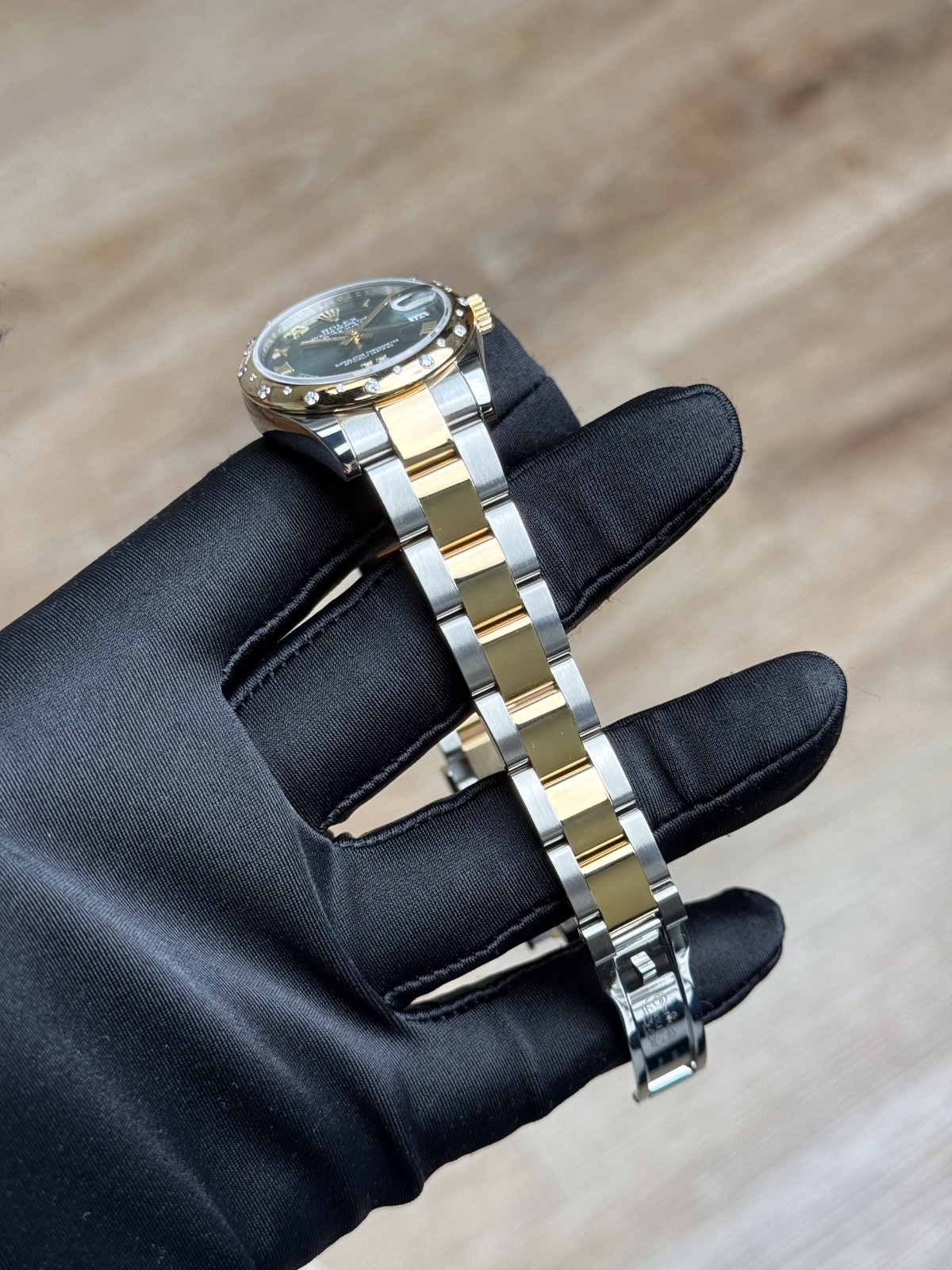 Rolex Datejust 31 Green Roman VI Diamond Domed Oyster Preowned 2010 178343RBR