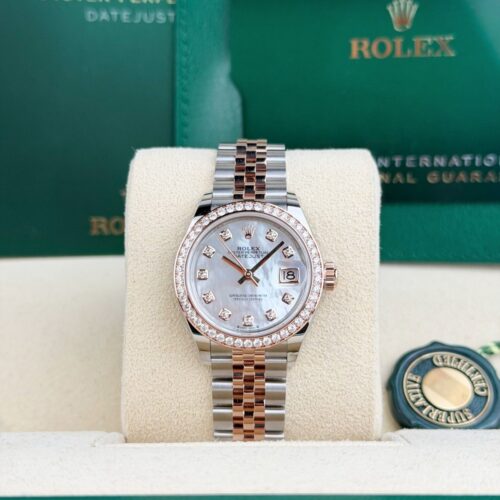 Rolex Datejust 28 MOP Pearl Diamond Bezel Jubilee 2026 Unworn 279381RBR