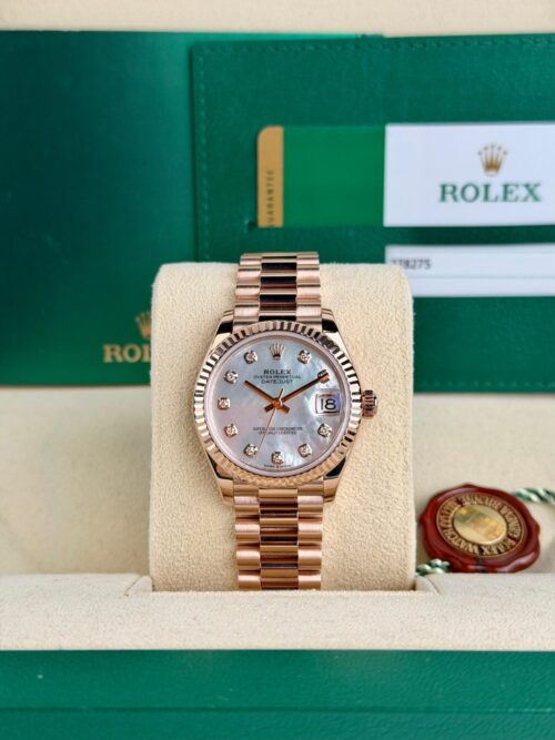 Rolex Datejust 31 MOP Pearl Diamond Fluted President Preowned 2019 278275