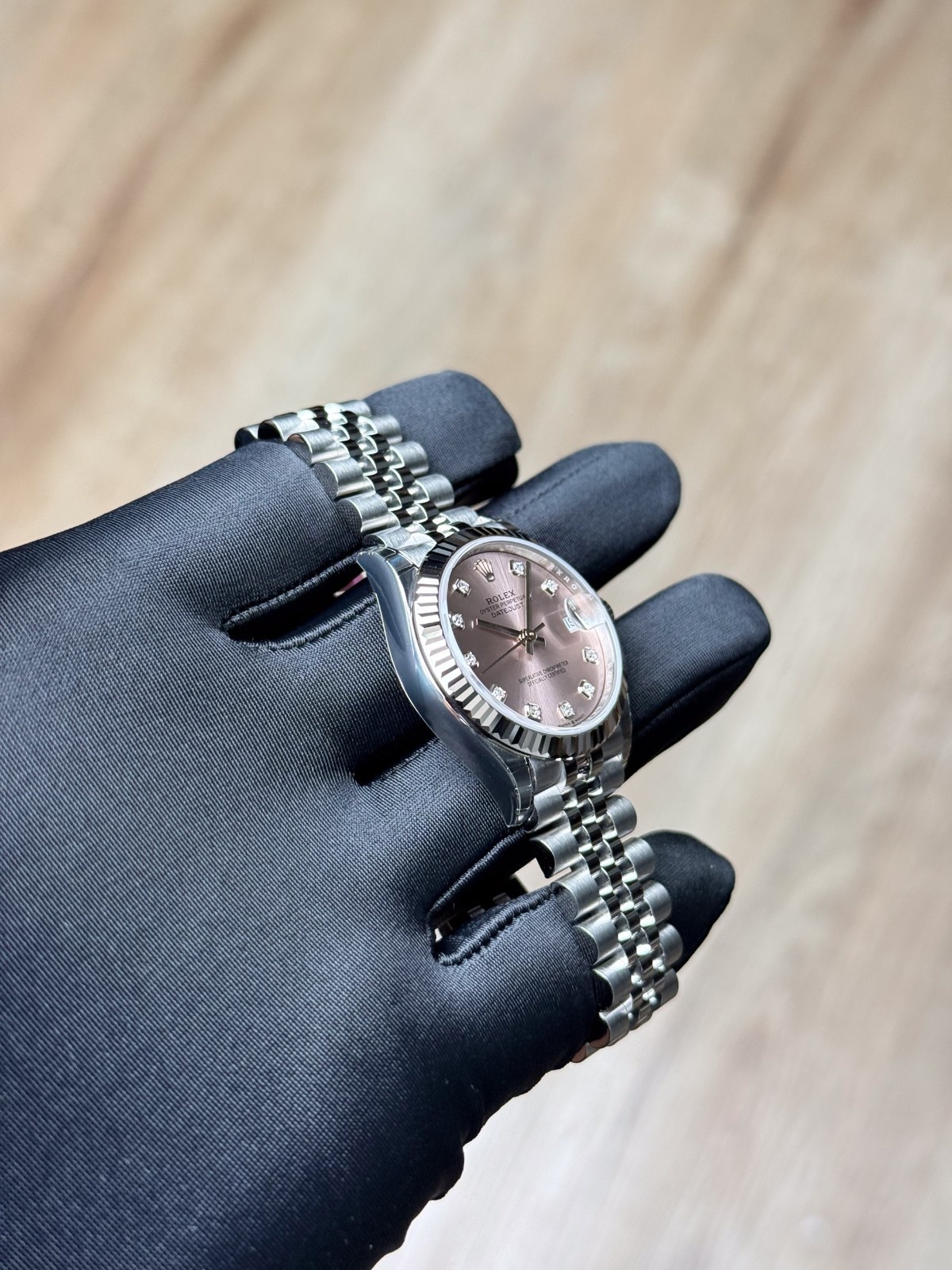 Rolex Datejust 31 Pink Diamond Fluted Jubilee 2026 Unworn 278274