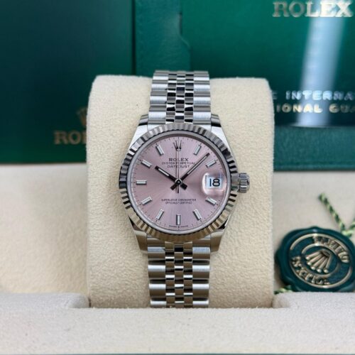 Rolex Datejust 31 Pink Index Fluted Jubilee 2026 Unworn 278274