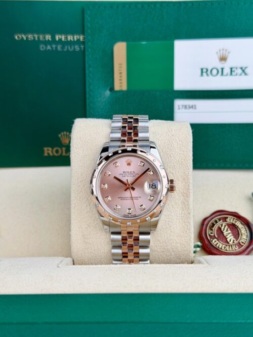 Rolex Datejust 31 Rose Pink Diamond Domed Jubilee Preowned 2017 178341