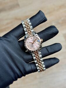 Rolex Datejust 31 Rose Pink Diamond Domed Jubilee Preowned 2017 178341