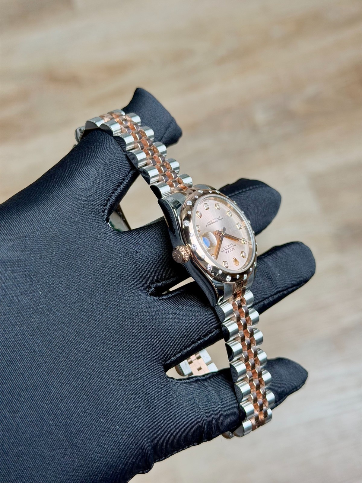 Rolex Datejust 31 Rose Pink Diamond Domed Jubilee Preowned 2017 178341