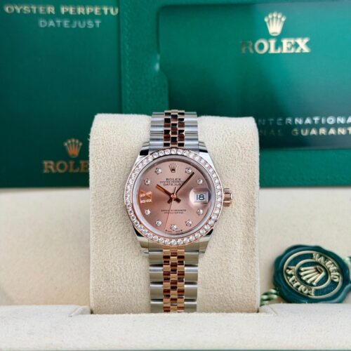 Rolex Datejust 28 Rose Diamond Star IX Dial Jubilee 2026 Unworn 279381RBR