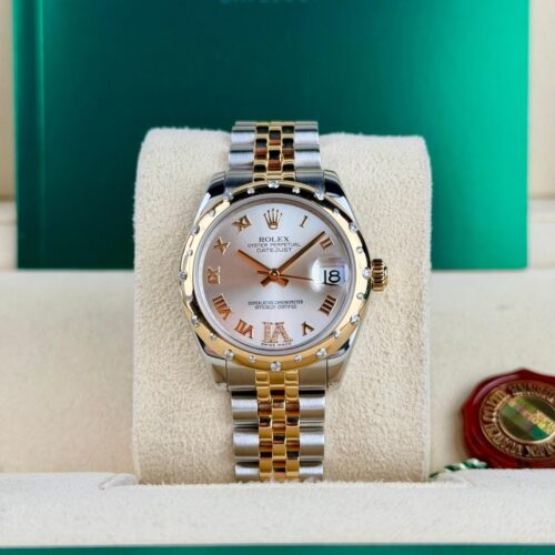 Rolex Datejust 31 Silver Roman VI Domed Jubilee Preowned Watch&Box 178343RBR