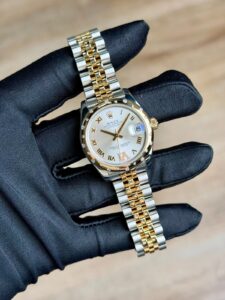Rolex Datejust 31 Silver Roman VI Domed Jubilee Preowned Watch&Box 178343RBR