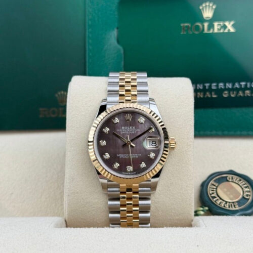 Rolex Datejust 31 Tahitian MOP Pearl Diamond Fluted Jubilee 2026 Unworn 278273