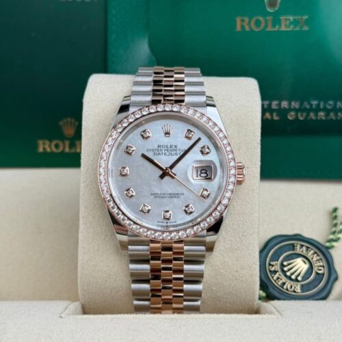 Rolex Datejust 36 MOP Pearl Diamond Bezel Jubilee 2026 Unworn 126281RBR