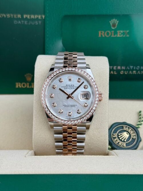 Rolex Datejust 36 MOP Pearl Diamond Bezel Jubilee 2026 Unworn 126281RBR