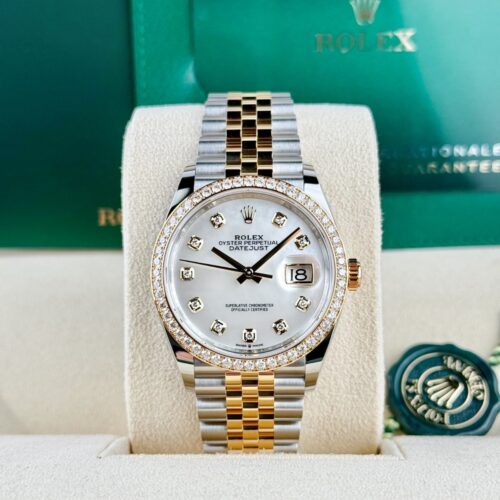 Rolex Datejust 36 MOP Pearl Diamond Bezel Jubilee 2026 Unworn 126283RBR