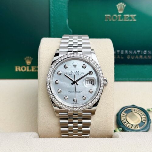 Rolex Datejust 36 MOP Pearl Diamond Bezel Jubilee 2026 Unworn 126284RBR