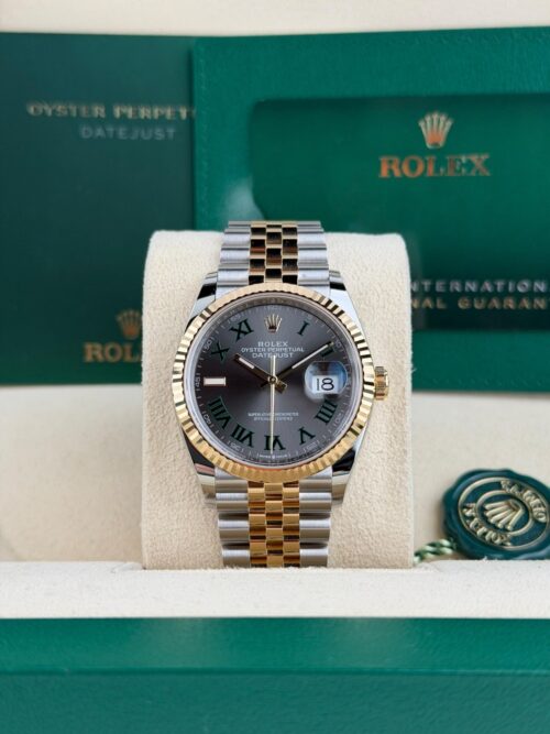 Rolex Datejust 36 Wimbledon Slate Roman Fluted Jubilee 2026 Unworn 126233