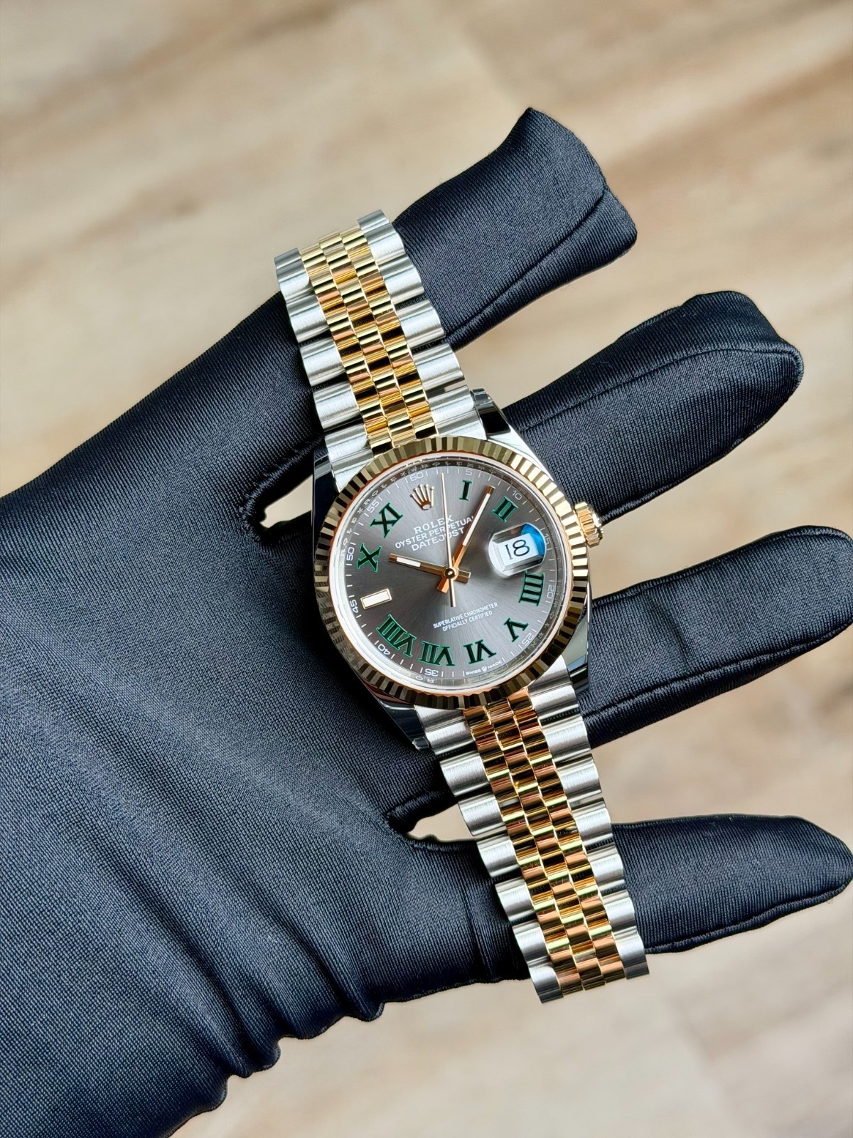 Rolex Datejust 36 Wimbledon Slate Roman Fluted Jubilee 2026 Unworn 126233