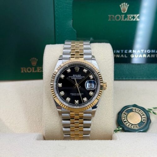Rolex Datejust 36 Black Diamond Fluted Jubilee 2026 Unworn 126233