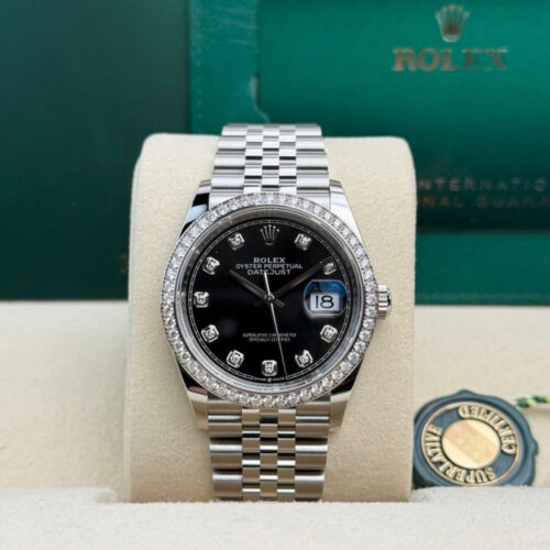 Rolex Datejust 36 Black Diamond Bezel Jubilee 2026 Unworn 126284RBR