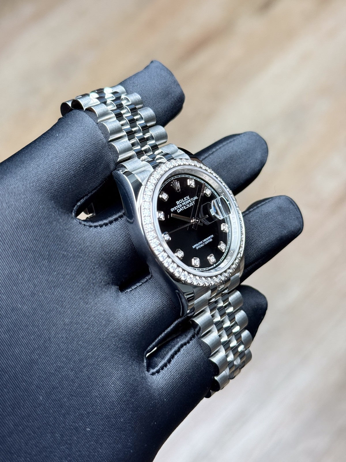 Rolex Datejust 36 Black Diamond Bezel Jubilee 2026 Unworn 126284RBR