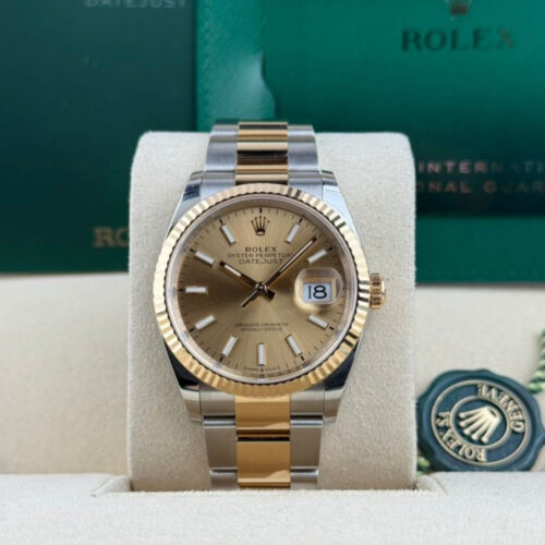 Rolex Datejust 36 Champagne Index Fluted Oyster 2026 Unworn 126233
