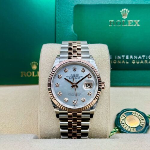 Rolex Datejust 36 MOP Pearl Diamond Fluted Jubilee 2026 Unworn 126231