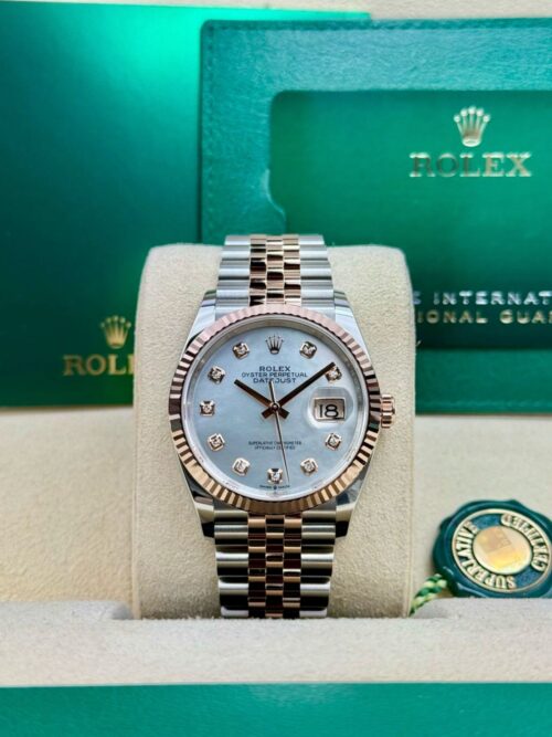 Rolex Datejust 36 MOP Pearl Diamond Fluted Jubilee 2026 Unworn 126231